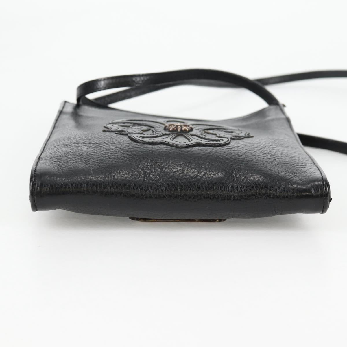 Chrome Hearts Cross Ball Button Gunslinger Bag Leather Black Auth 134879SM