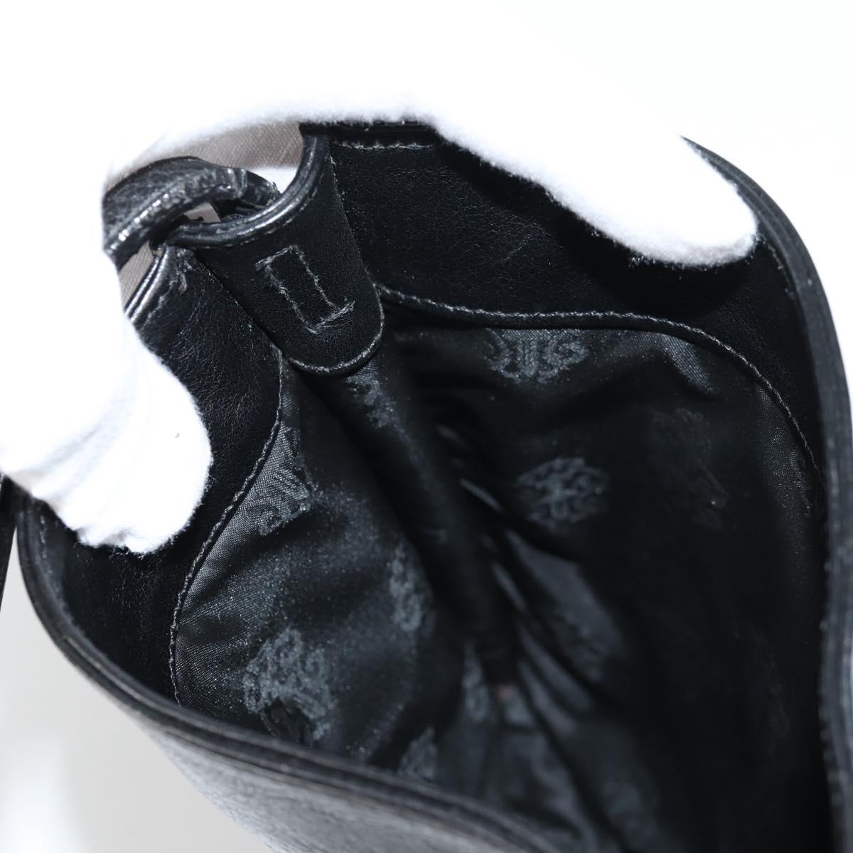 Chrome Hearts Cross Ball Button Gunslinger Bag Leather Black Auth 134879SM