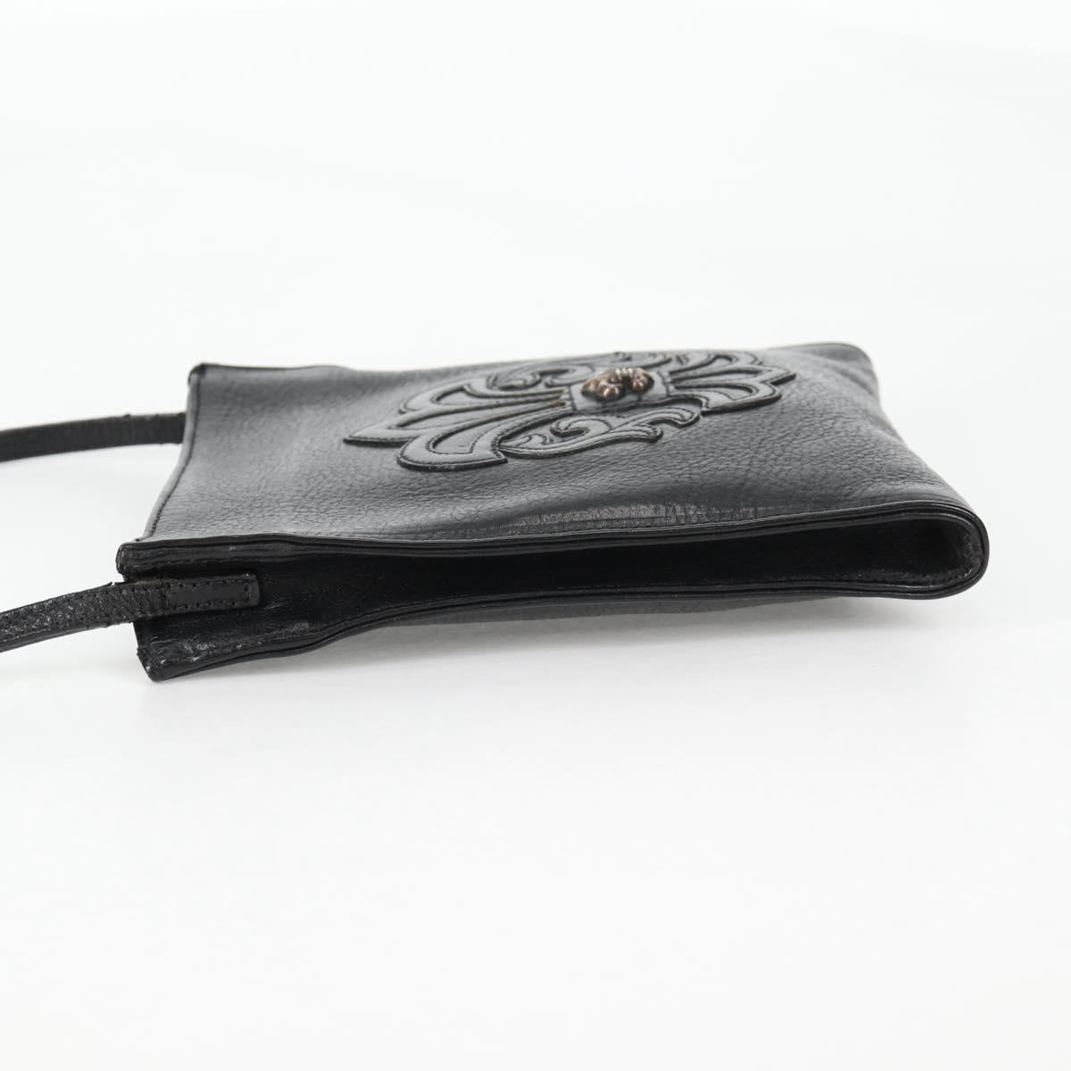 Chrome Hearts Cross Ball Button Gunslinger Bag Leather Black Auth 134879SM
