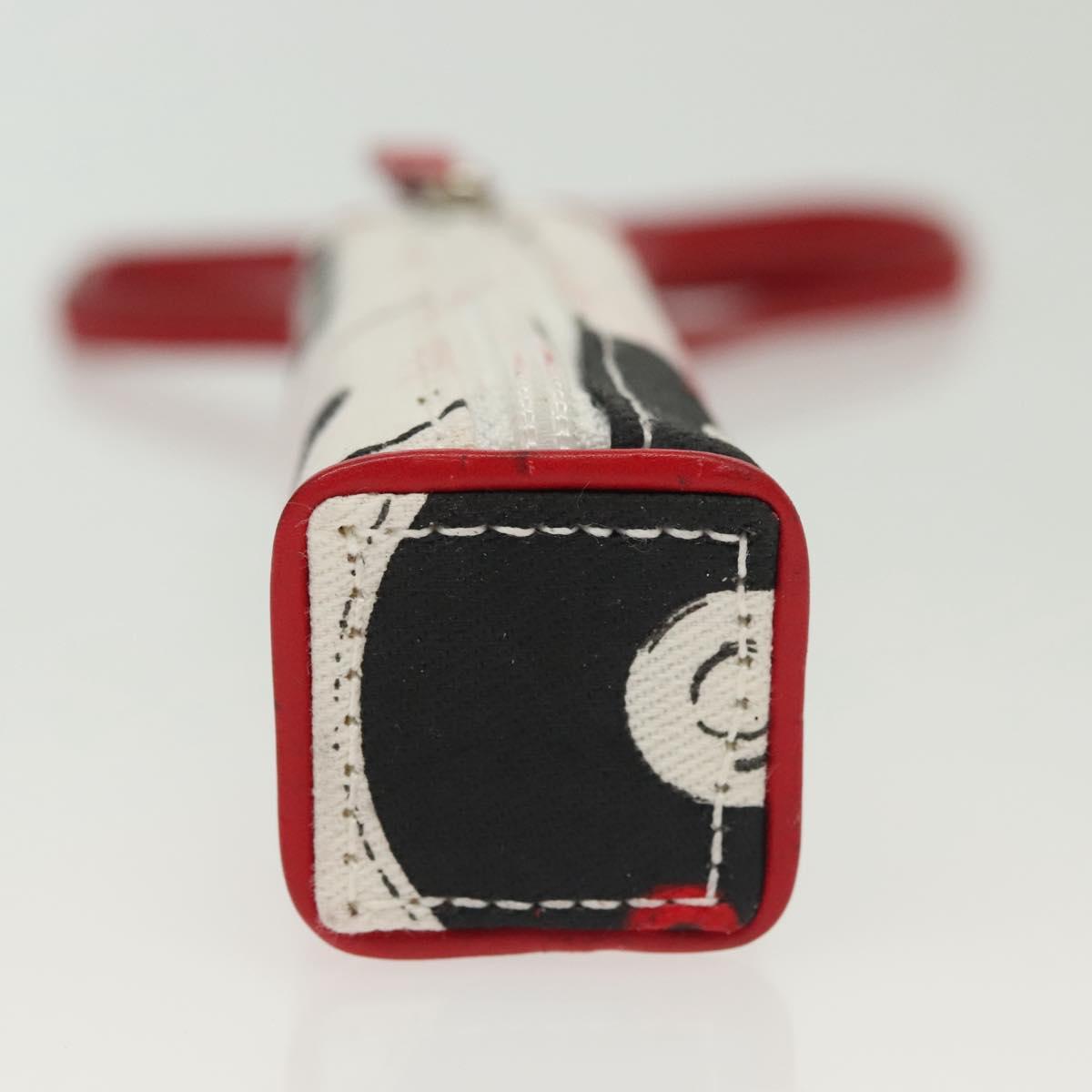 Christian Dior Lipstick case Cosmetic Pouch Canvas White Auth 134881
