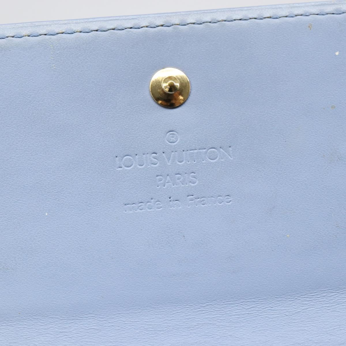 LOUIS VUITTON Vernis Porte Monnaie Bier Cartes Crdit Wallet M91247 Auth 134889