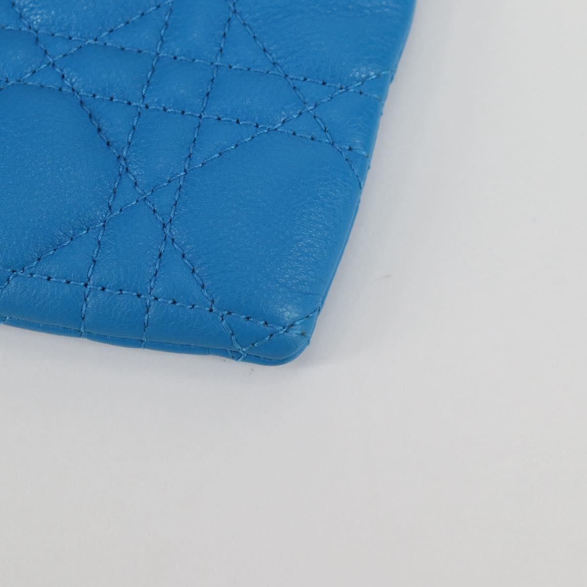 Christian Dior Canage Pouch Leather Blue Red black Auth 134892SAM