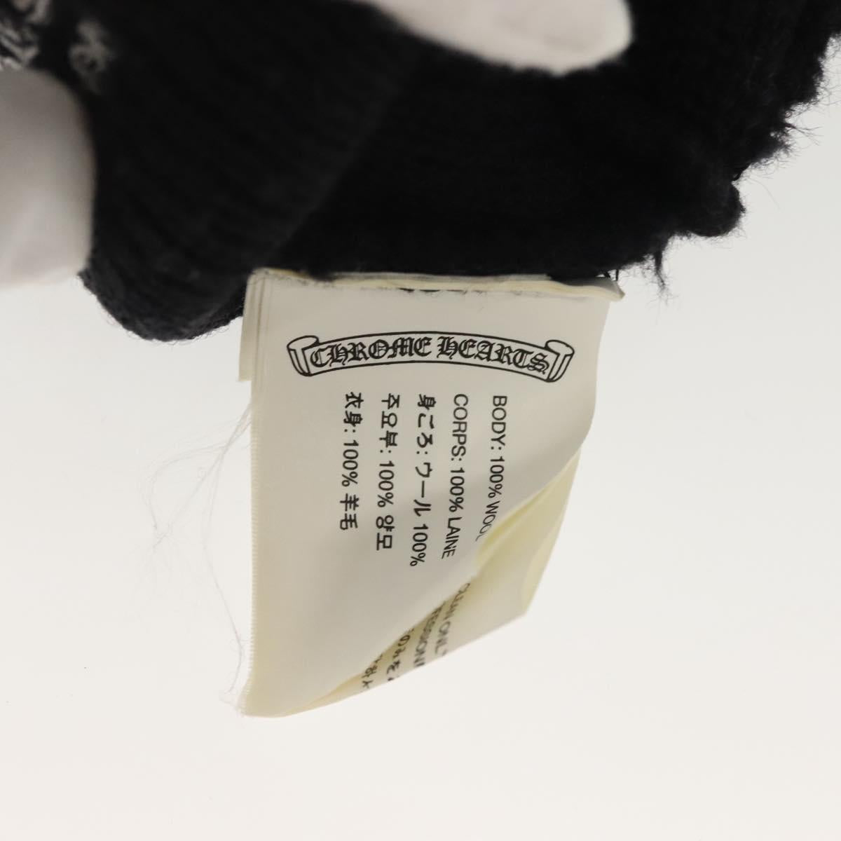 Chrome Hearts CH Plus Wool Watch Cap Knitted Fabrics Black Auth 134894M