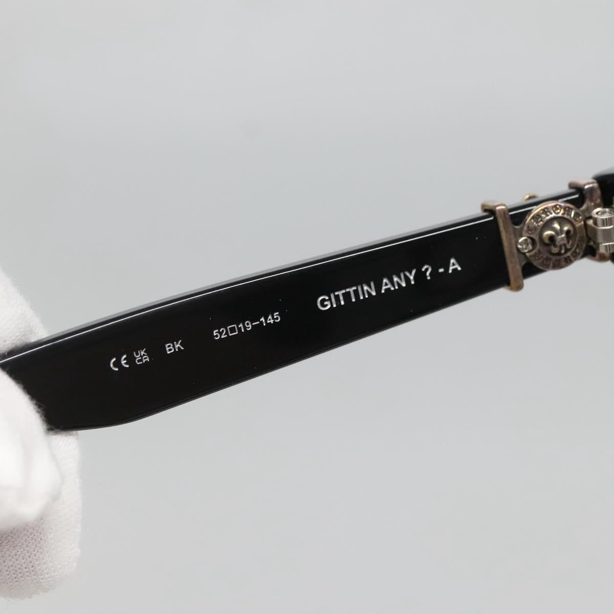 Chrome Hearts GITTIN ANU Glasses Ag925 Black Auth 134896M