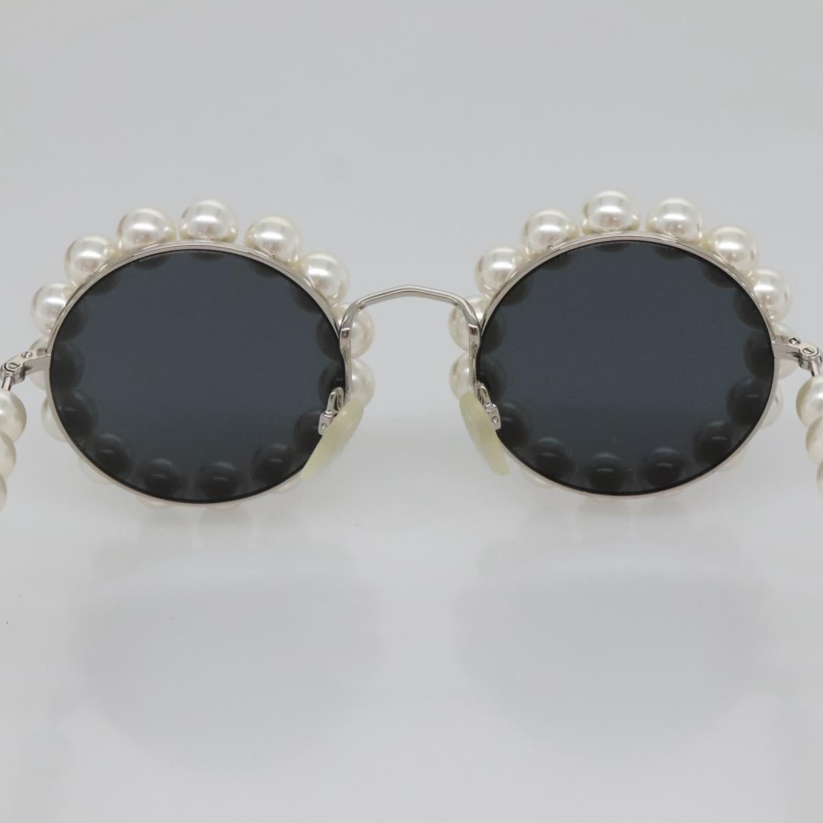 CHANEL Glasses metal Silver tone CC Auth 134897M