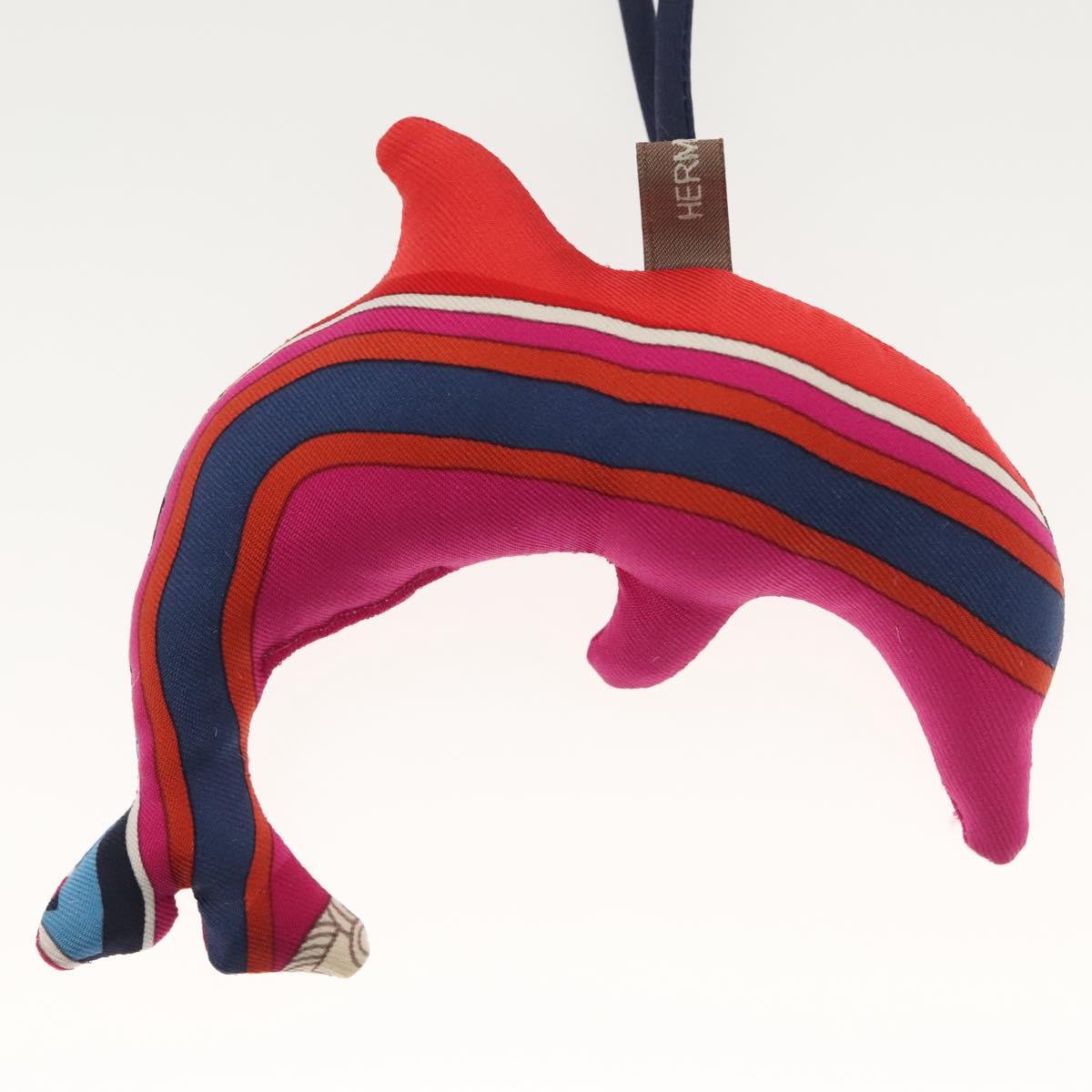HERMES Bag Charm Silk Purple Auth 134898M