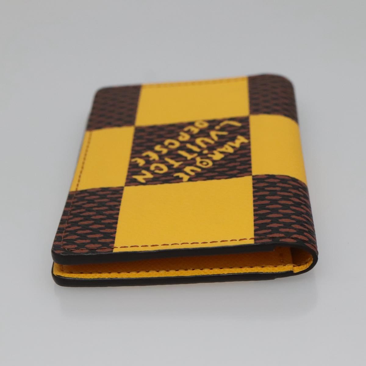 LOUIS VUITTON Damier Pop Organizer De Poch Card Case Yellow N40596 Auth 134907M