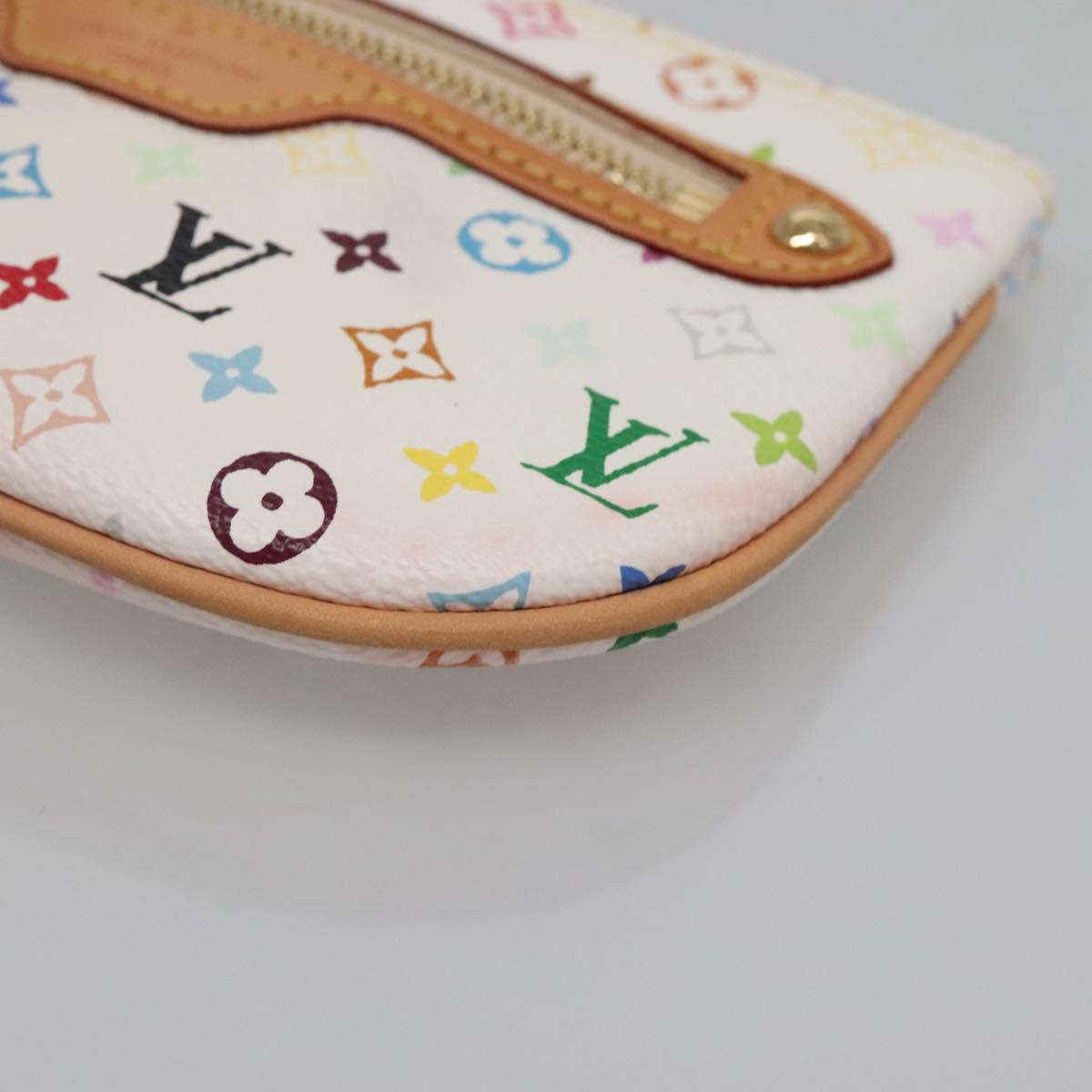LOUIS VUITTON Monogram Multicolor Pochette MM Pouch White M60028 LV Auth 134908V