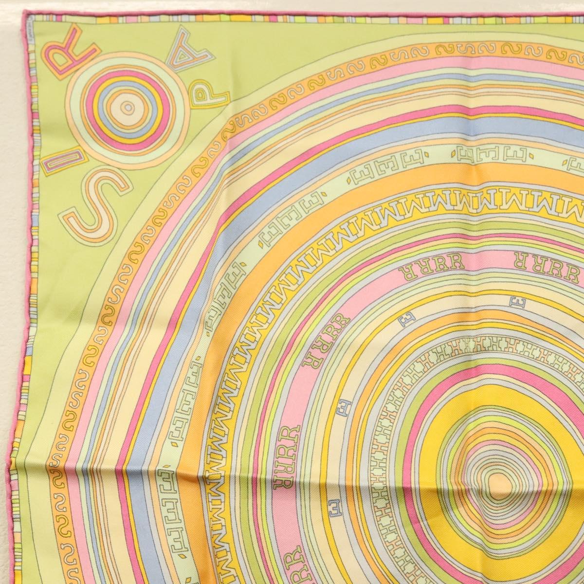 HERMES Carre 40 Scarf ""FRANCE PARIS 24 FBG"" Silk Green Auth 134912M