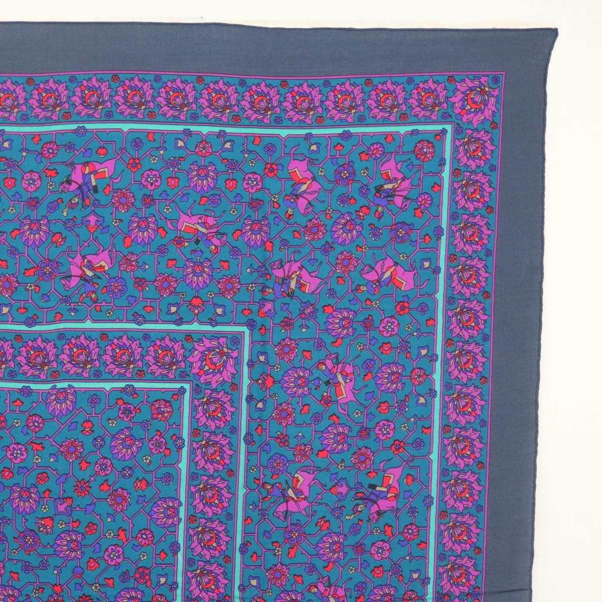 HERMES Carre 140 Scarf ""TABRIZ"" Cashmere Purple Auth 134916M
