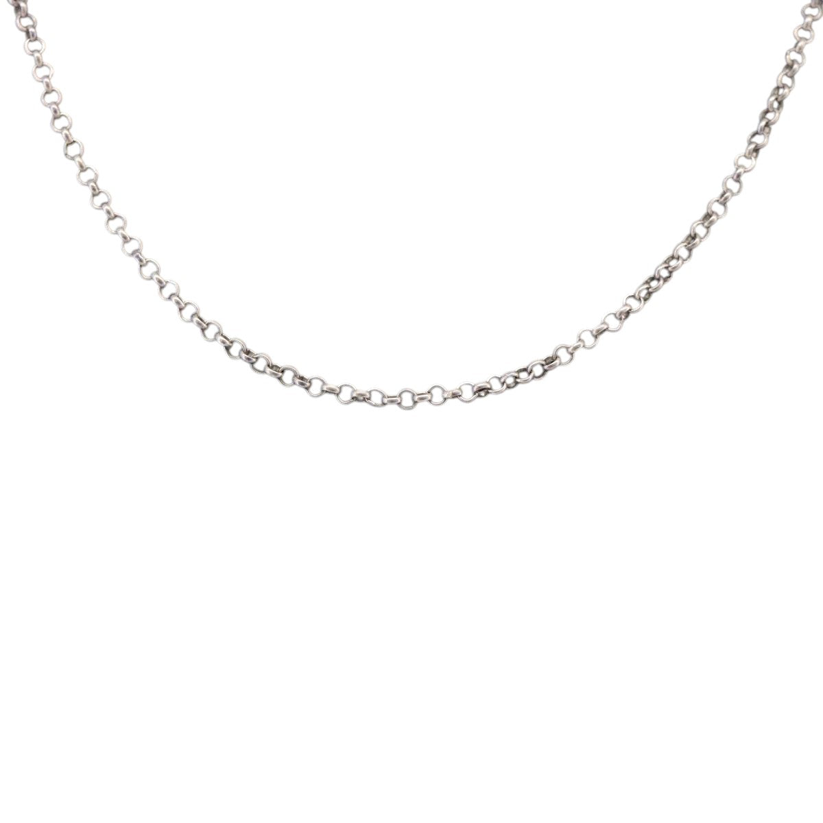Chrome Hearts Roll Chain Necklace Ag925 Silver Auth 134925M