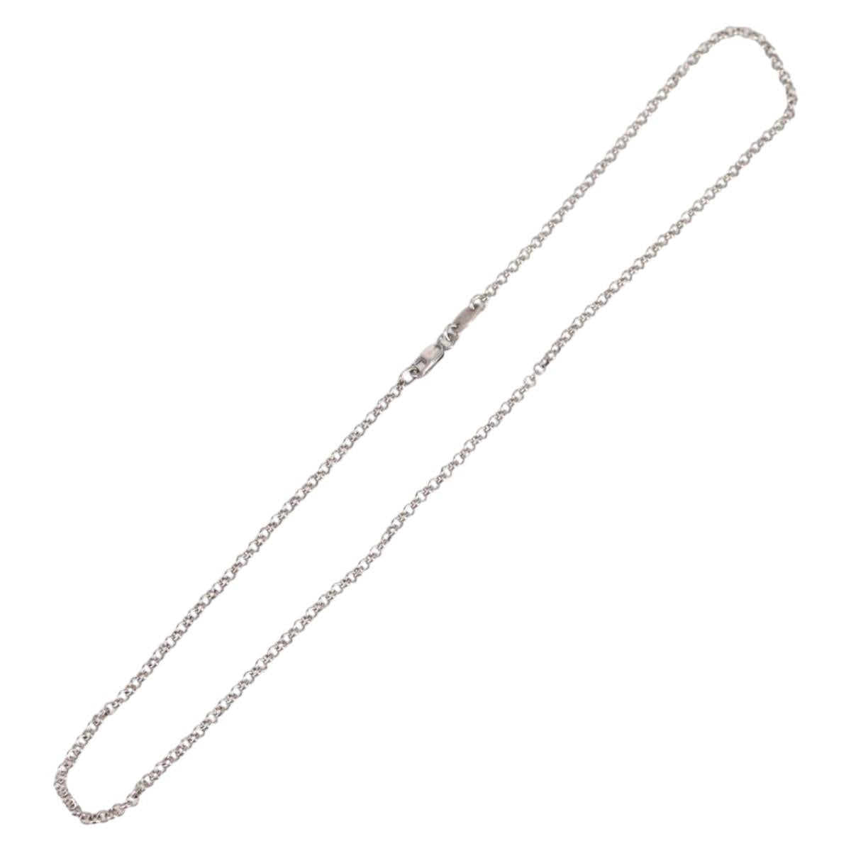 Chrome Hearts Roll Chain Necklace Ag925 Silver Auth 134925M