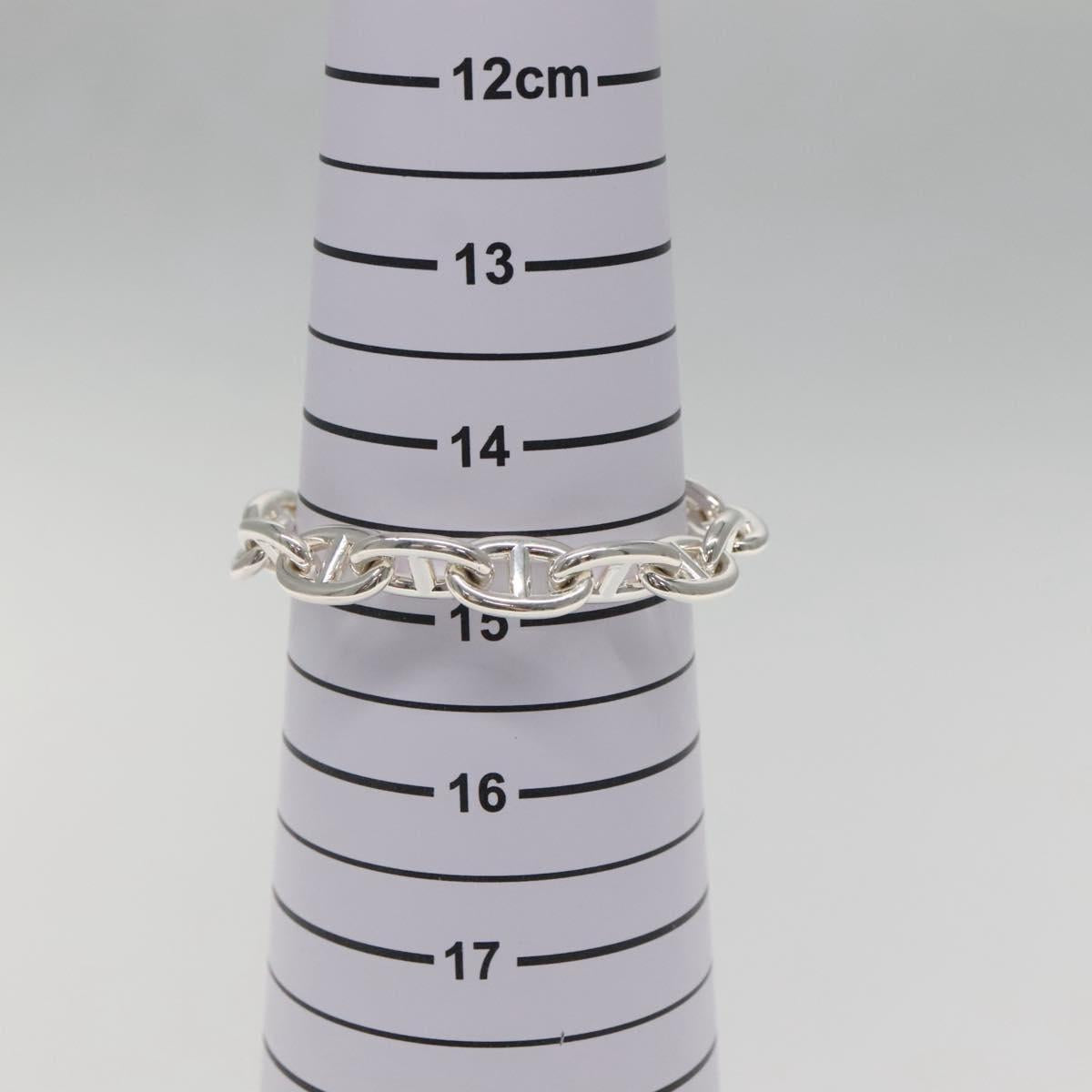HERMES Chaine d'Ancre MM Bracelet Ag925 14 Links Silver Auth 134932SM