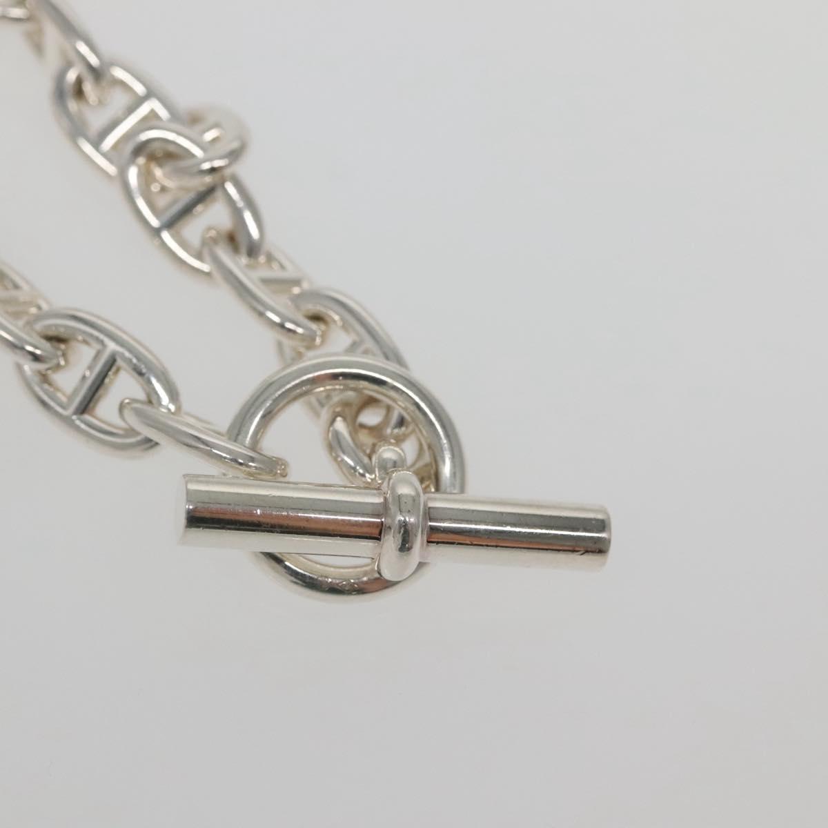 HERMES Chaine d'Ancre MM Bracelet Ag925 14 Links Silver Auth 134932SM