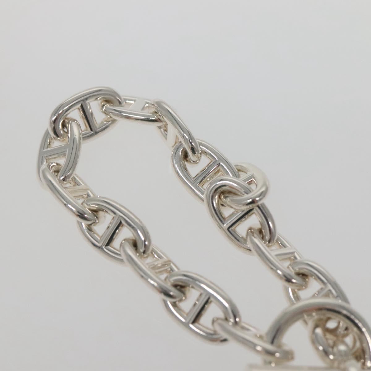 HERMES Chaine d'Ancre MM Bracelet Ag925 14 Links Silver Auth 134932SM