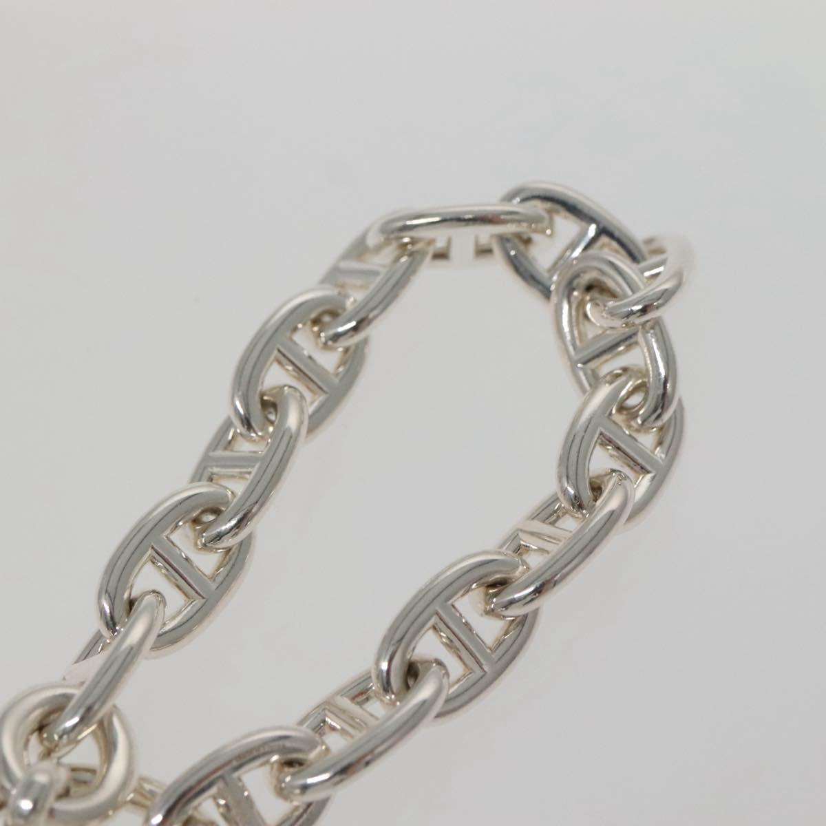 HERMES Chaine d'Ancre MM Bracelet Ag925 14 Links Silver Auth 134932SM