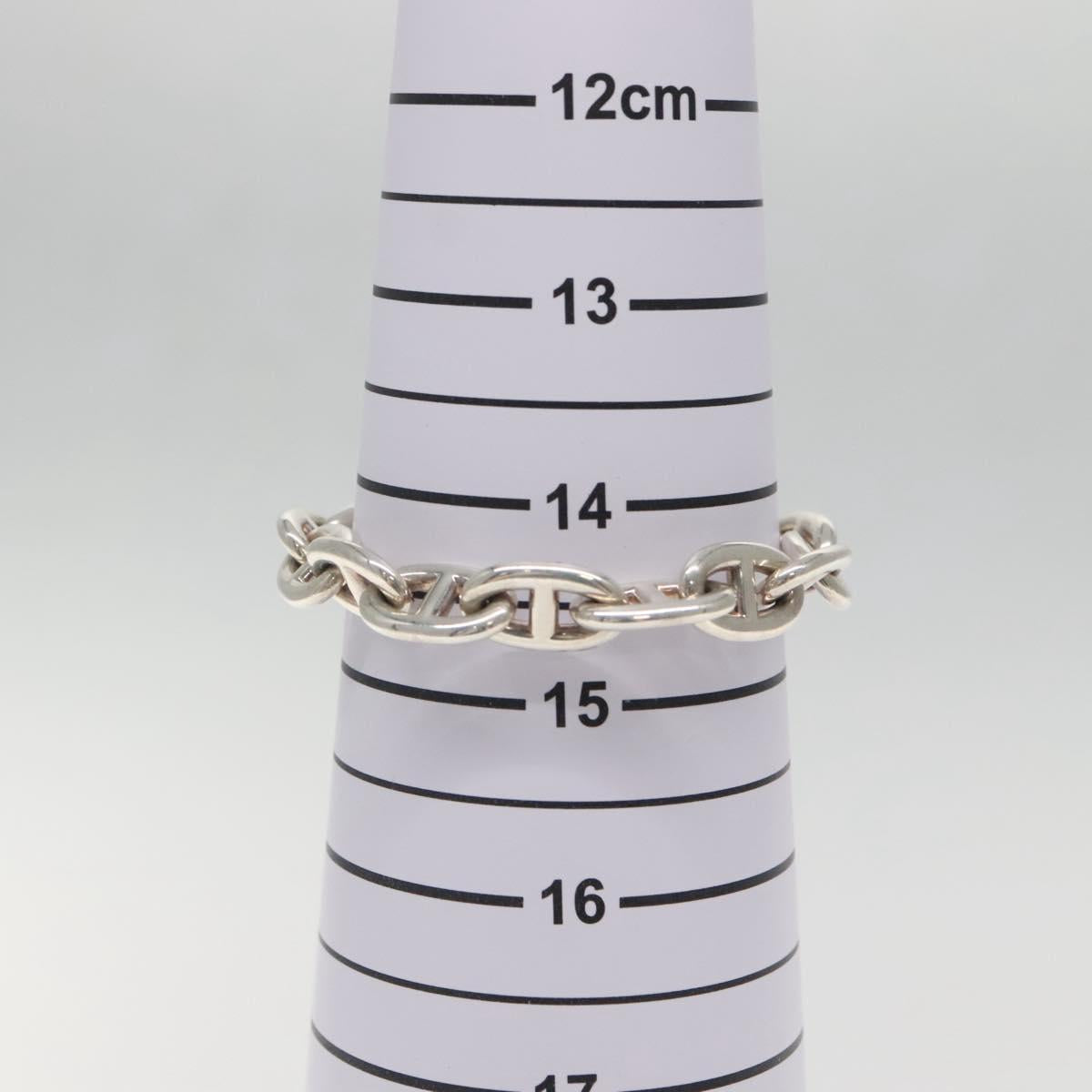 HERMES Chaine d'Ancre MM Bracelet Ag925 14 Links Silver Auth 134933SM
