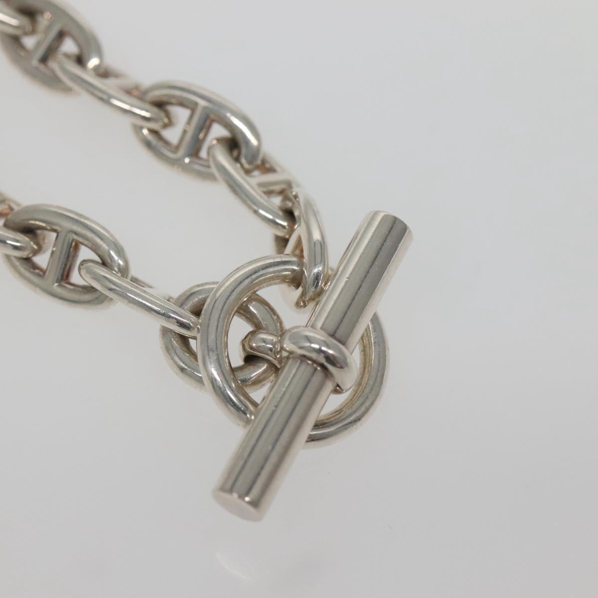 HERMES Chaine d'Ancre MM Bracelet Ag925 14 Links Silver Auth 134933SM