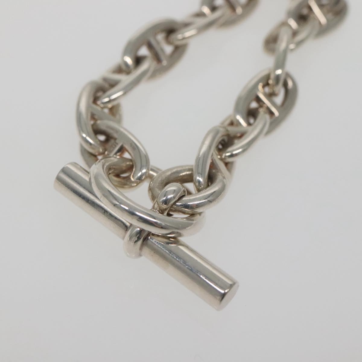 HERMES Chaine d'Ancre MM Bracelet Ag925 14 Links Silver Auth 134933SM