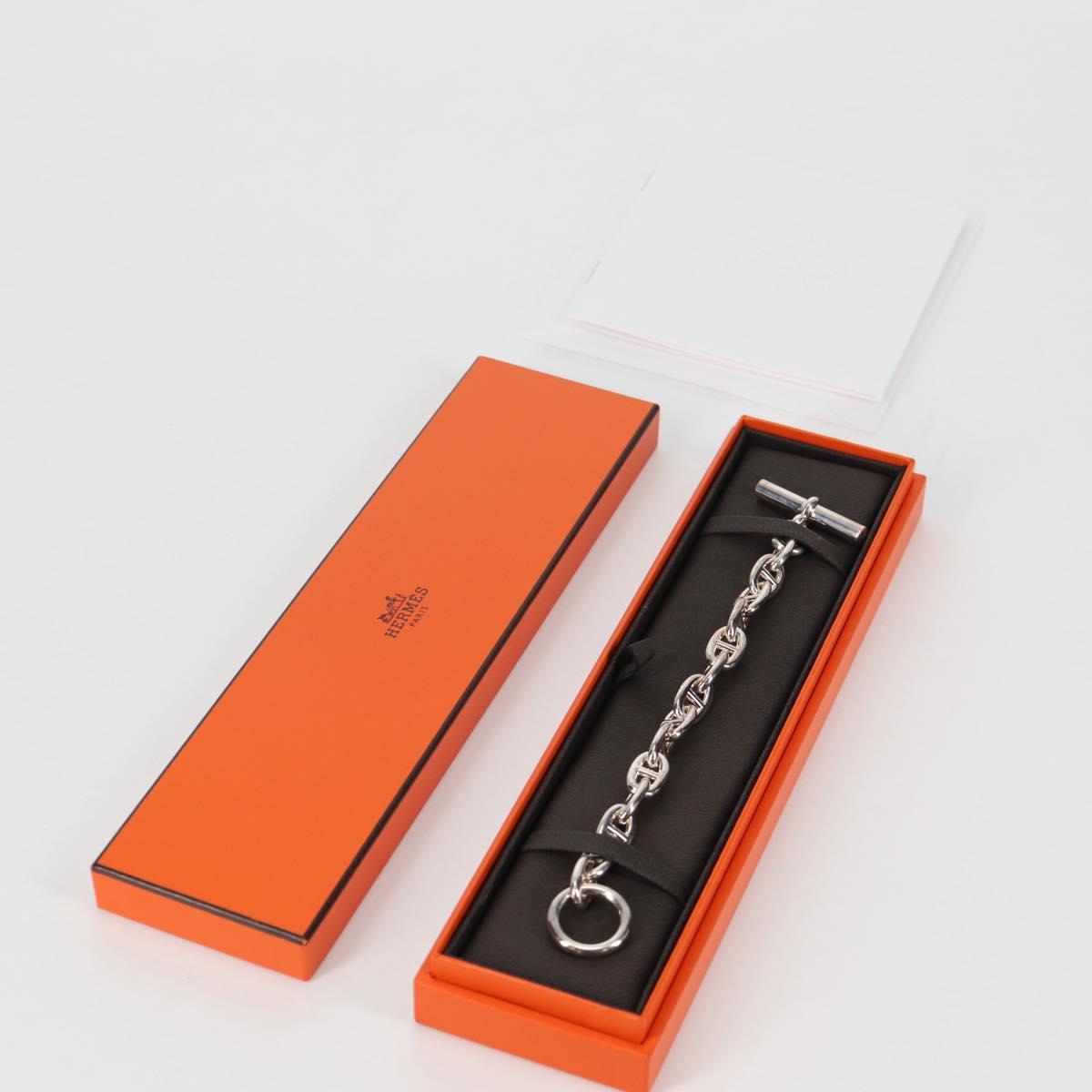 HERMES Chaine d'Ancre MM Bracelet Ag925 14 Links Silver Auth 134934SM