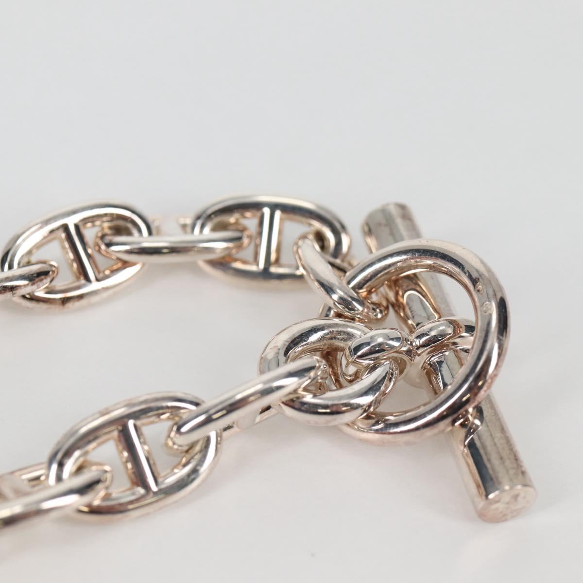 HERMES Chaine d'Ancre MM Bracelet Ag925 14 Links Silver Auth 134934SM
