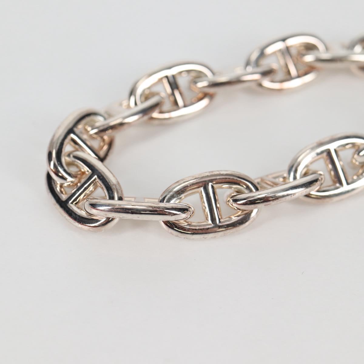 HERMES Chaine d'Ancre MM Bracelet Ag925 14 Links Silver Auth 134934SM
