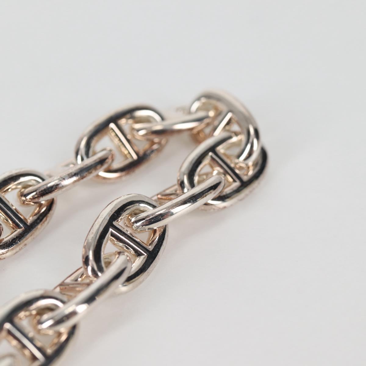 HERMES Chaine d'Ancre MM Bracelet Ag925 14 Links Silver Auth 134934SM