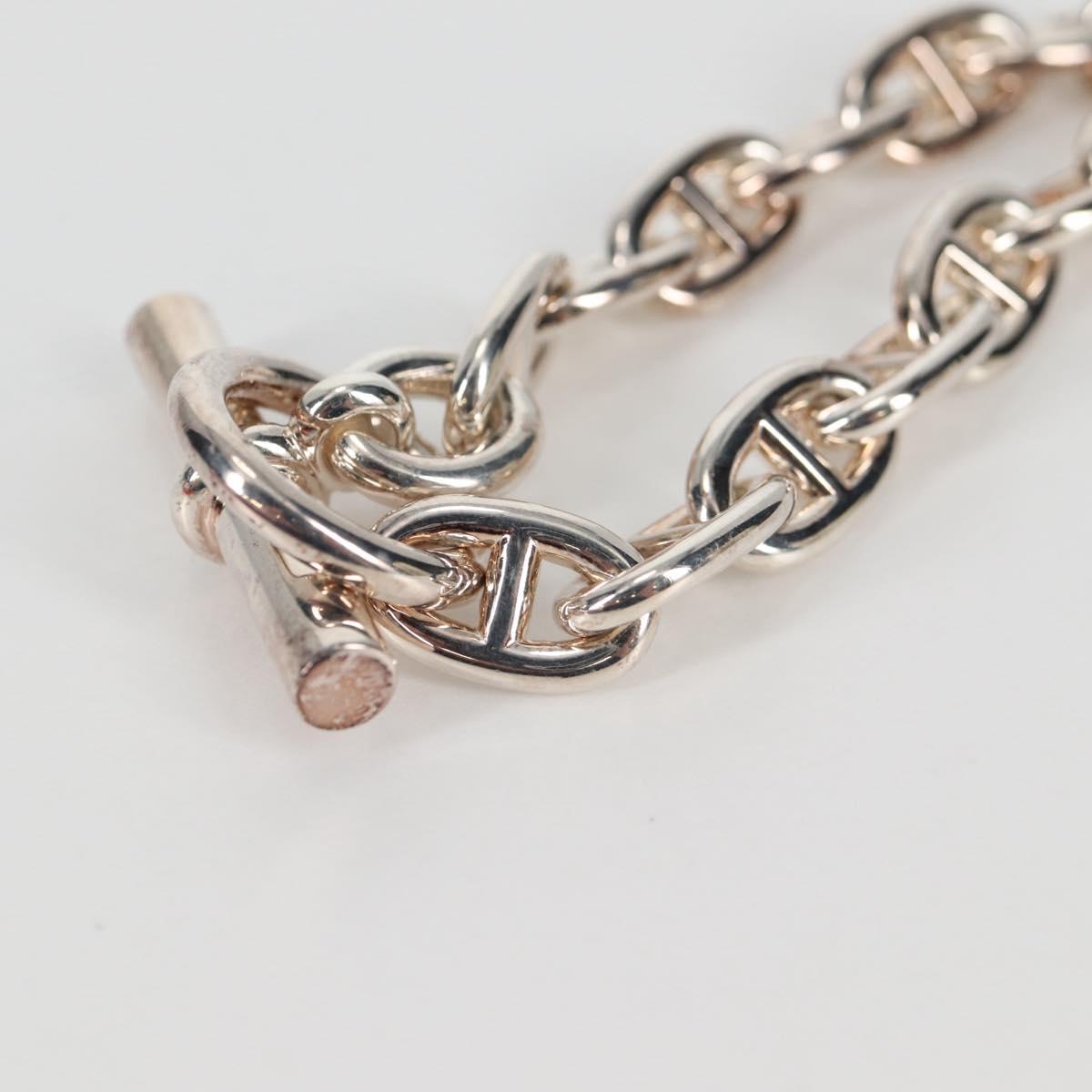 HERMES Chaine d'Ancre MM Bracelet Ag925 14 Links Silver Auth 134934SM