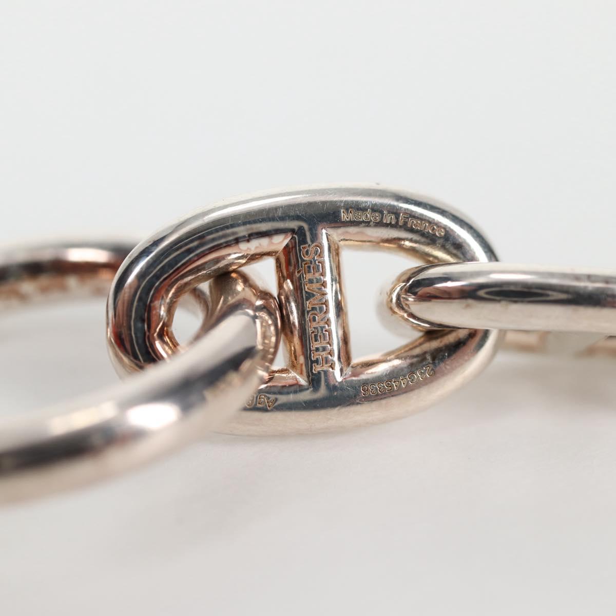 HERMES Chaine d'Ancre MM Bracelet Ag925 14 Links Silver Auth 134934SM