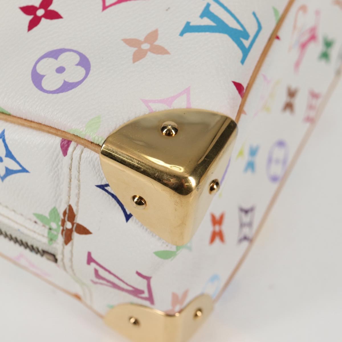 LOUIS VUITTON Monogram Multicolor Trouville Hand Bag White M92663 Auth 134951V
