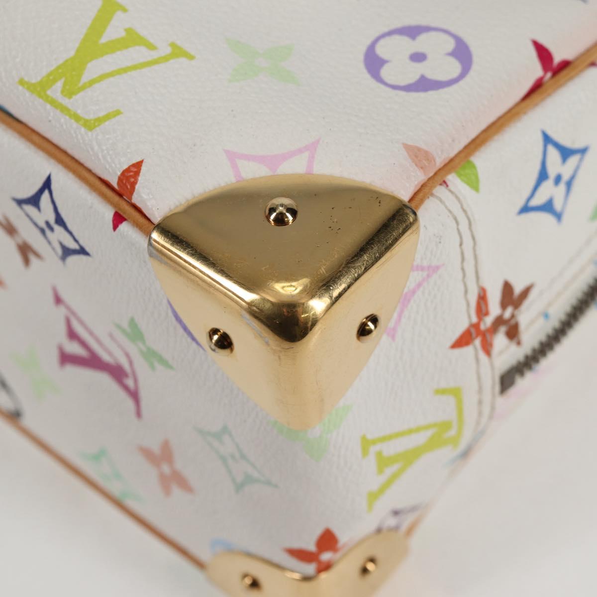 LOUIS VUITTON Monogram Multicolor Trouville Hand Bag White M92663 Auth 134951V