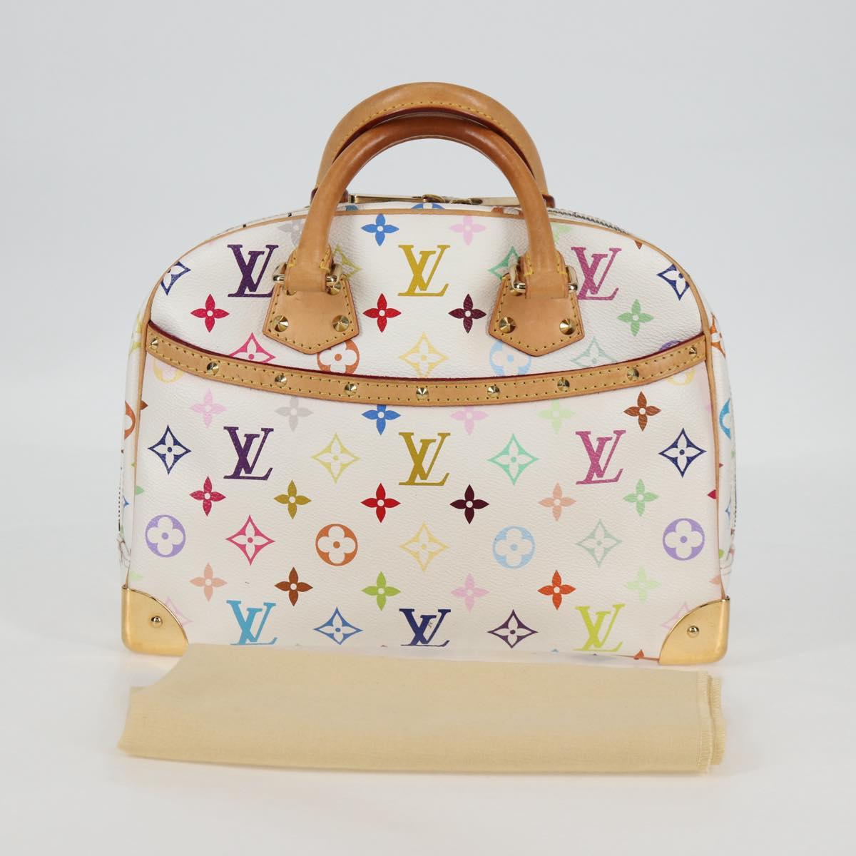 LOUIS VUITTON Monogram Multicolor Trouville Hand Bag White M92663 Auth 134951V