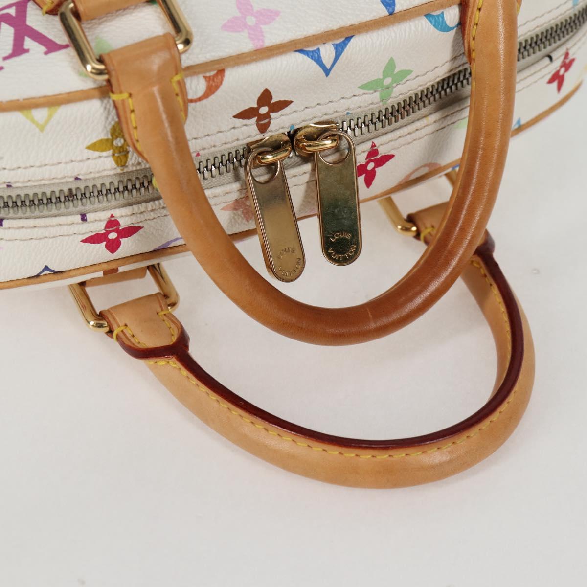 LOUIS VUITTON Monogram Multicolor Trouville Hand Bag White M92663 Auth 134951V