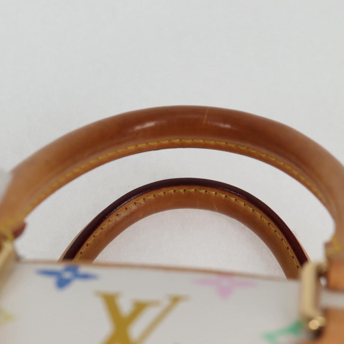 LOUIS VUITTON Monogram Multicolor Trouville Hand Bag White M92663 Auth 134951V