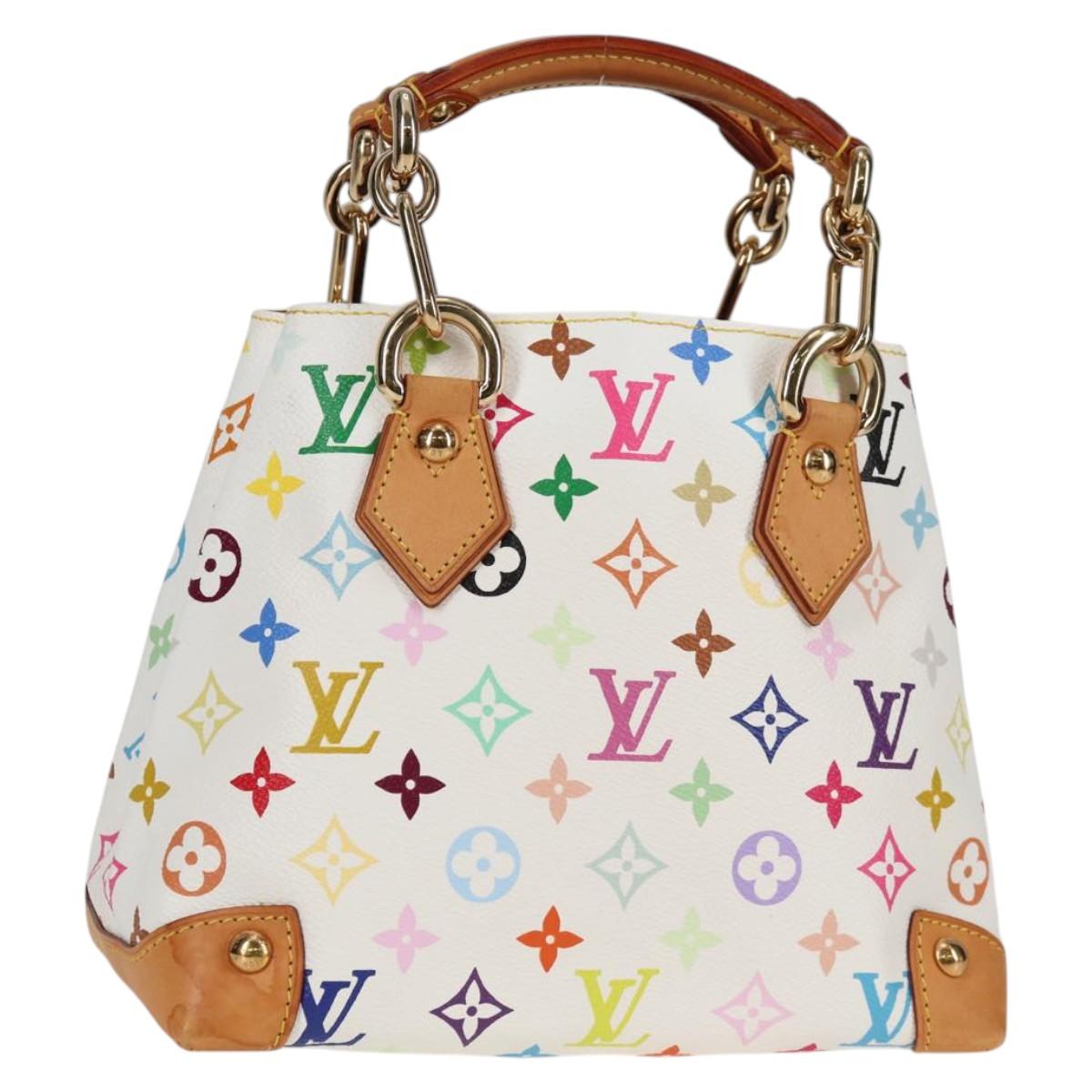 LOUIS VUITTON Monogram Multicolor Audra Hand Bag White M40047 LV Auth 134952V
