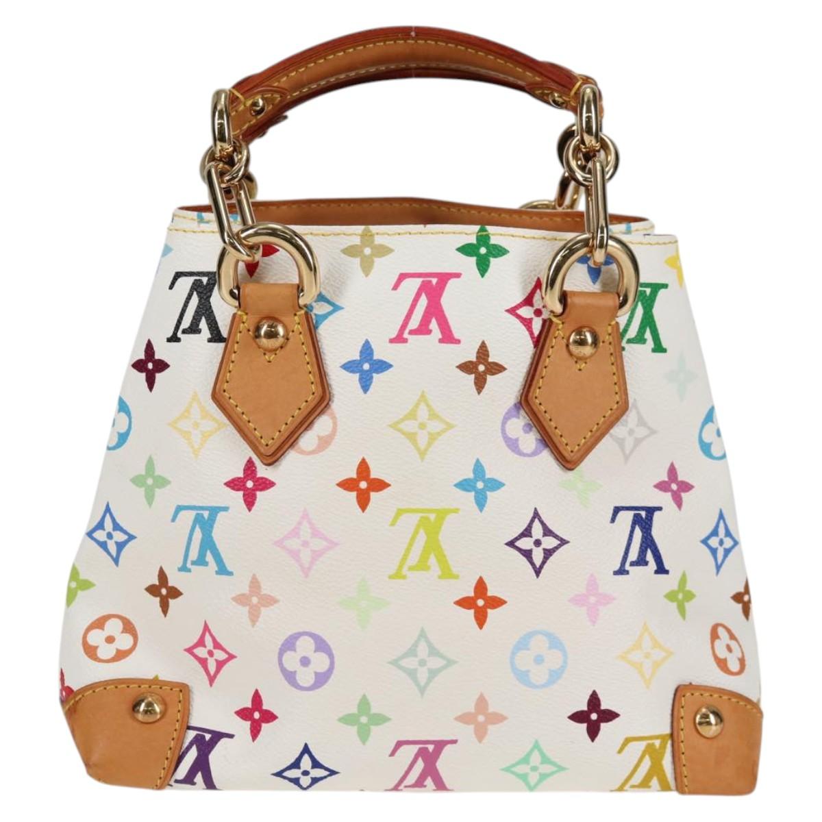 LOUIS VUITTON Monogram Multicolor Audra Hand Bag White M40047 LV Auth 134952V