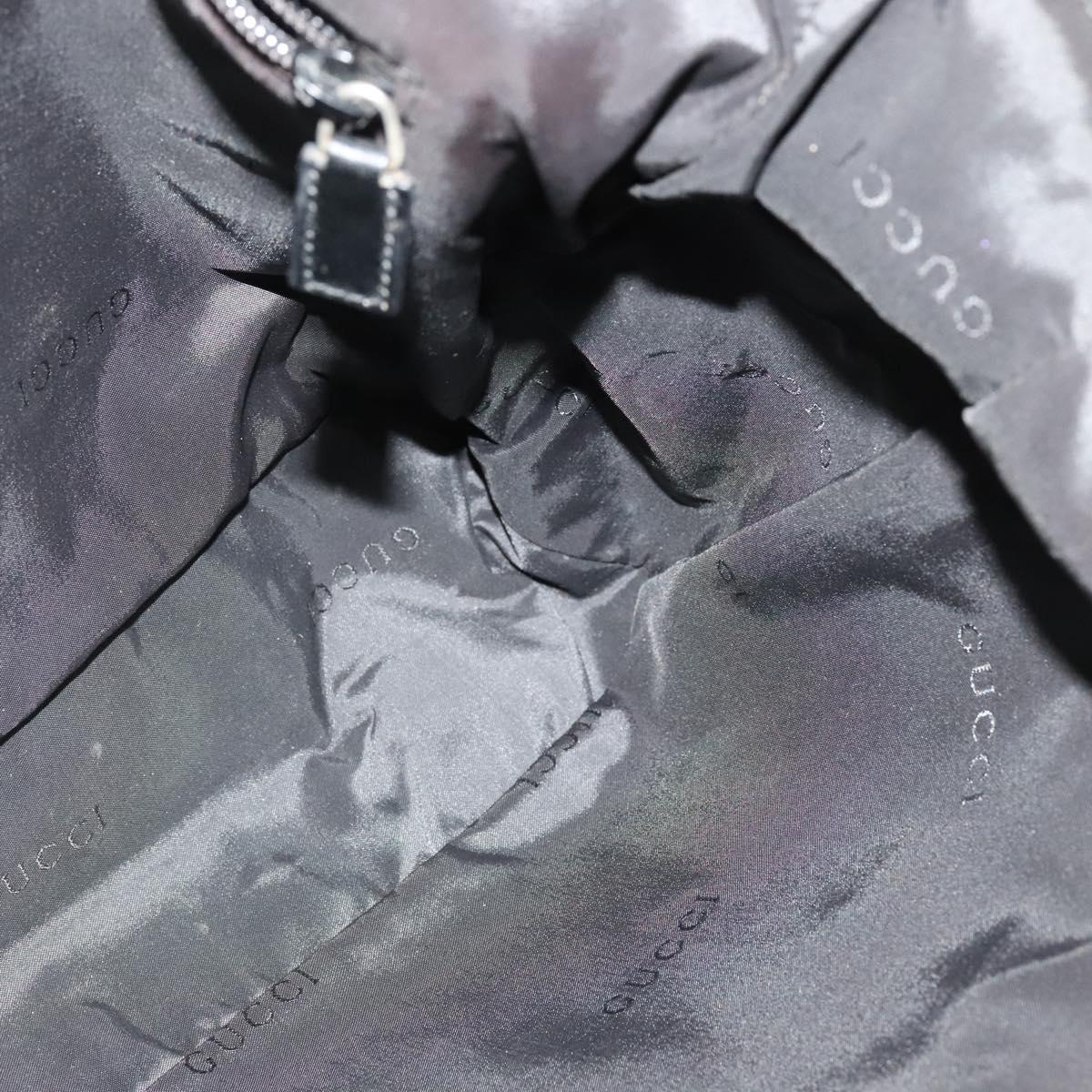GUCCI Shoulder Bag Nylon Black 019 0340 Auth 134971