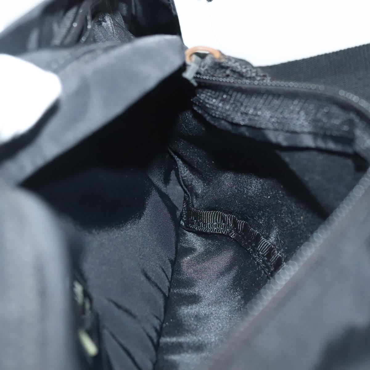 PRADA Waist bag Nylon Black Silver Auth 134983
