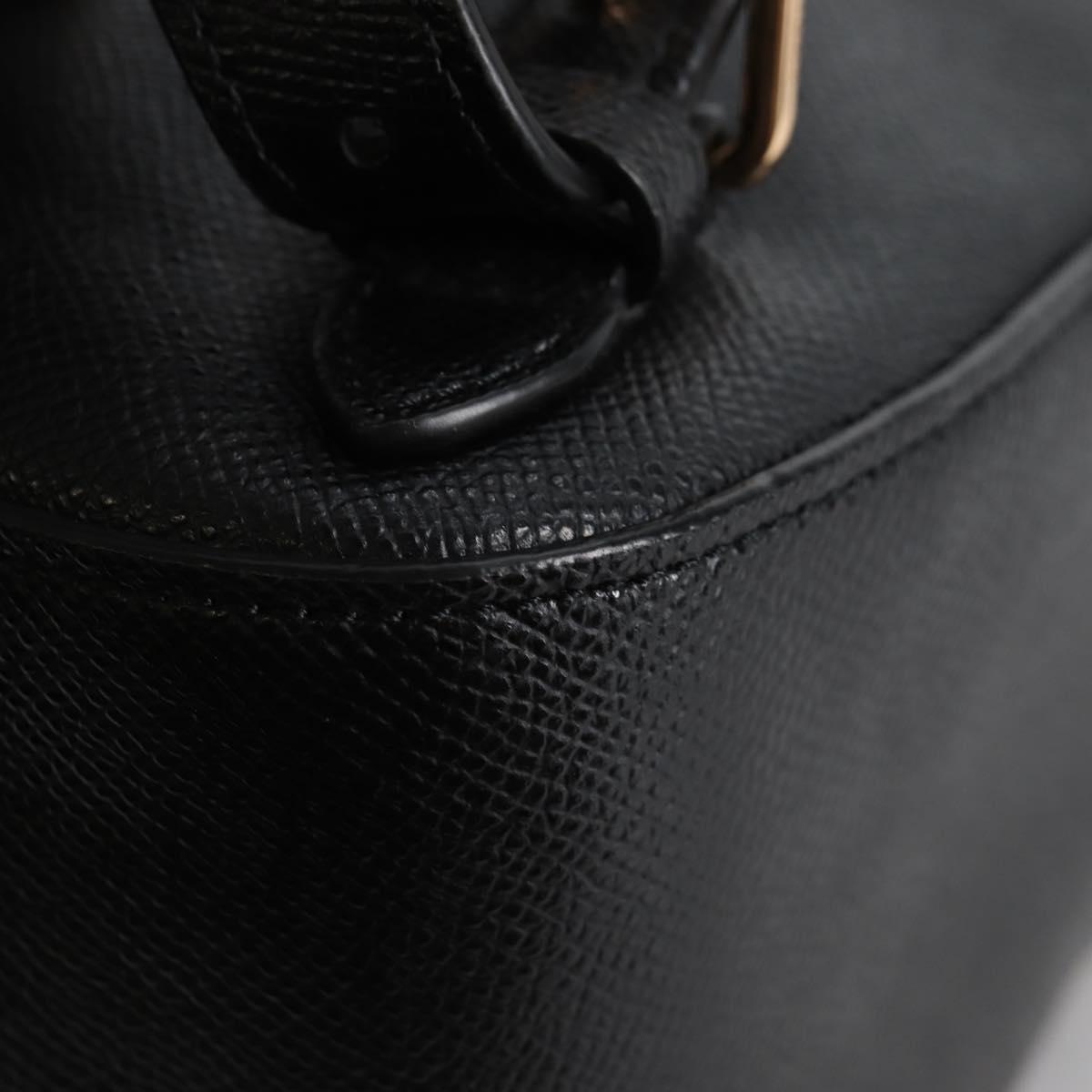 Coach Backpack Leather Gold Black Auth 134985