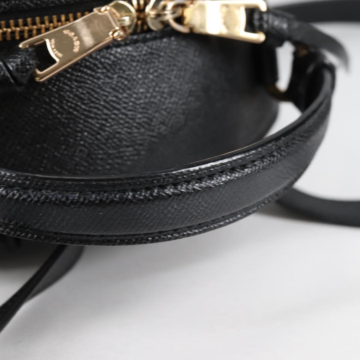 Coach Backpack Leather Gold Black Auth 134985