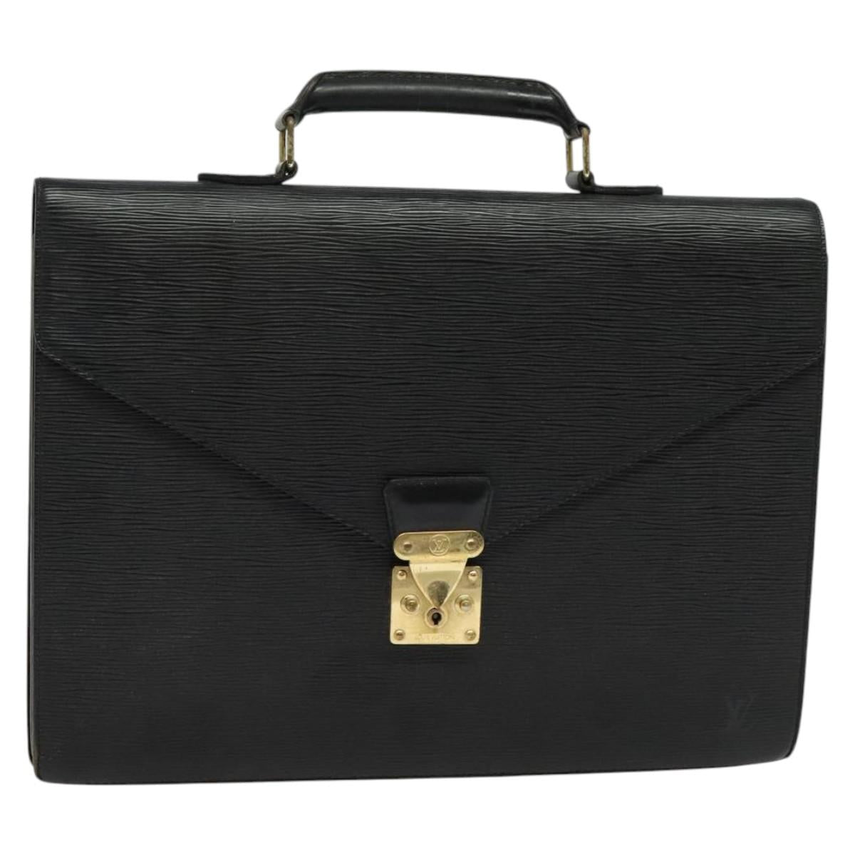 LOUIS VUITTON Epi Serviette Conseiller Business Bag Black M54422 LV Auth 134990