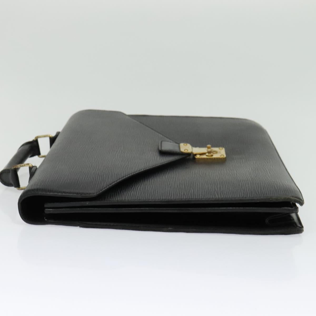 LOUIS VUITTON Epi Serviette Conseiller Business Bag Black M54422 LV Auth 134990