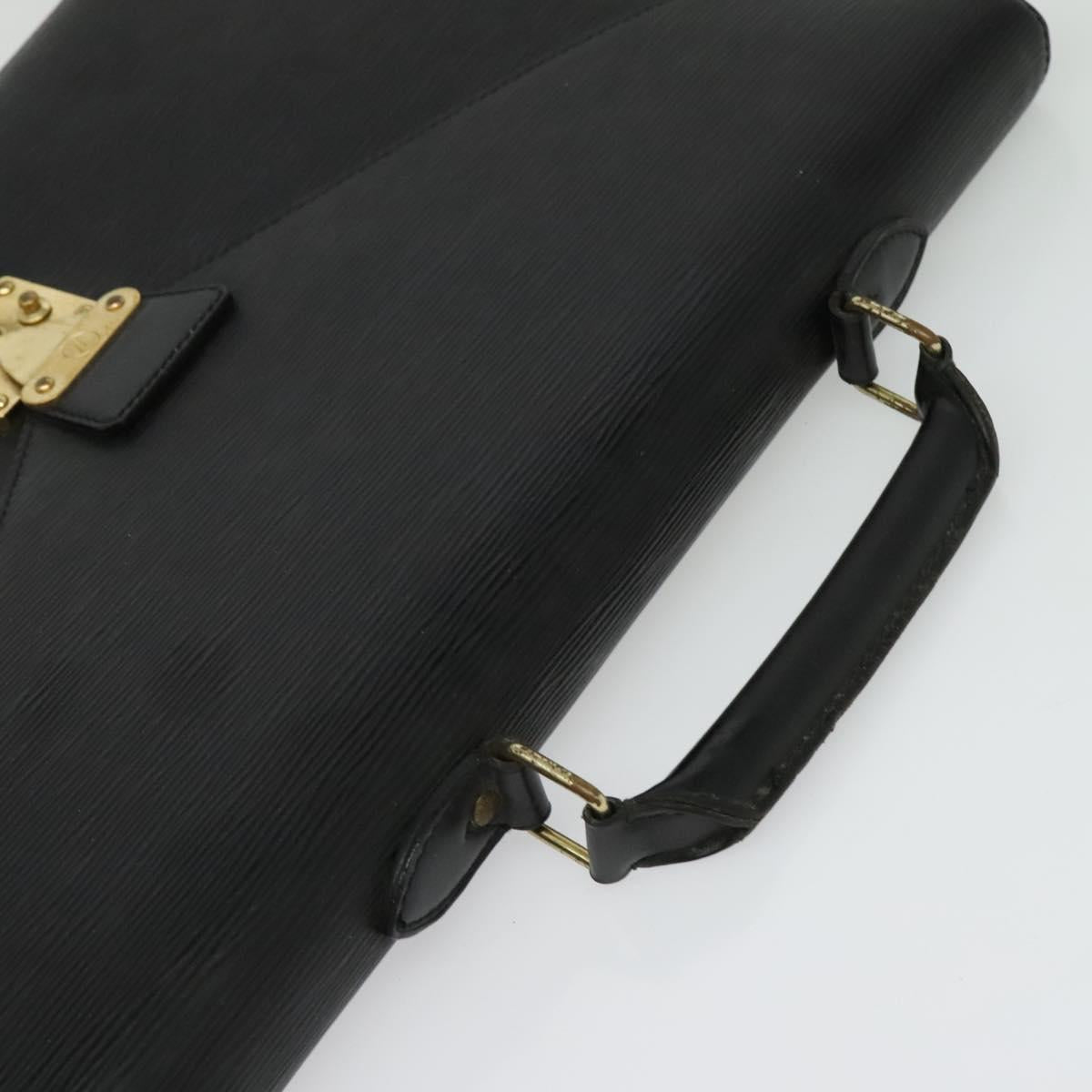 LOUIS VUITTON Epi Serviette Conseiller Business Bag Black M54422 LV Auth 134990