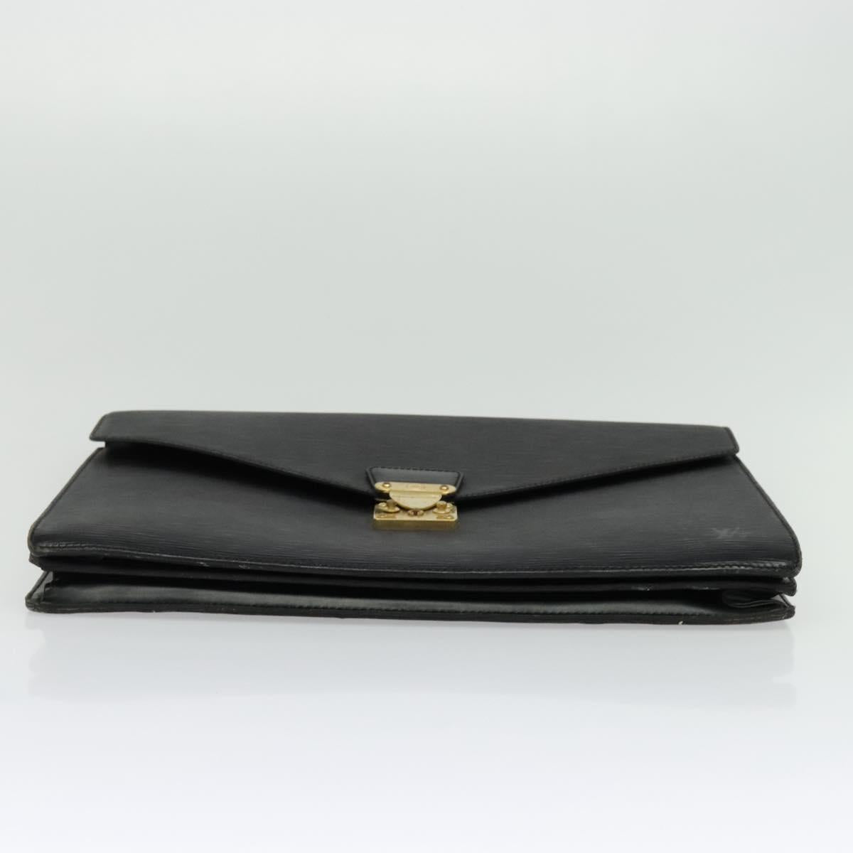 LOUIS VUITTON Epi Serviette Conseiller Business Bag Black M54422 LV Auth 134990
