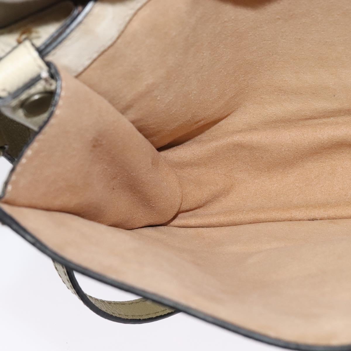 ETRO Rainbow Bag Shoulder Bag Leather Beige Auth 135001