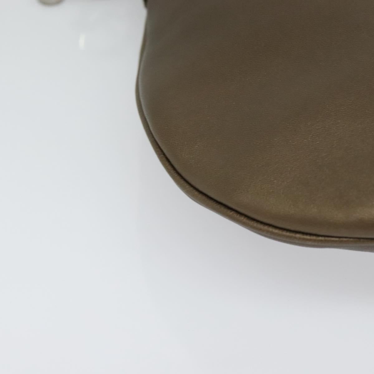 LOEWE Shoulder Bag Leather Metallic brown Auth 135002