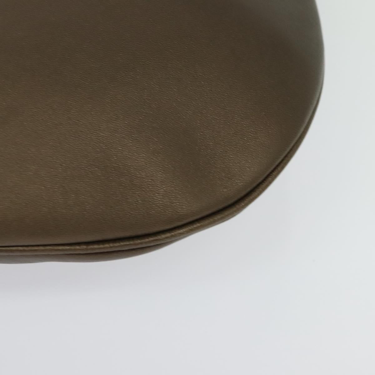 LOEWE Shoulder Bag Leather Metallic brown Auth 135002