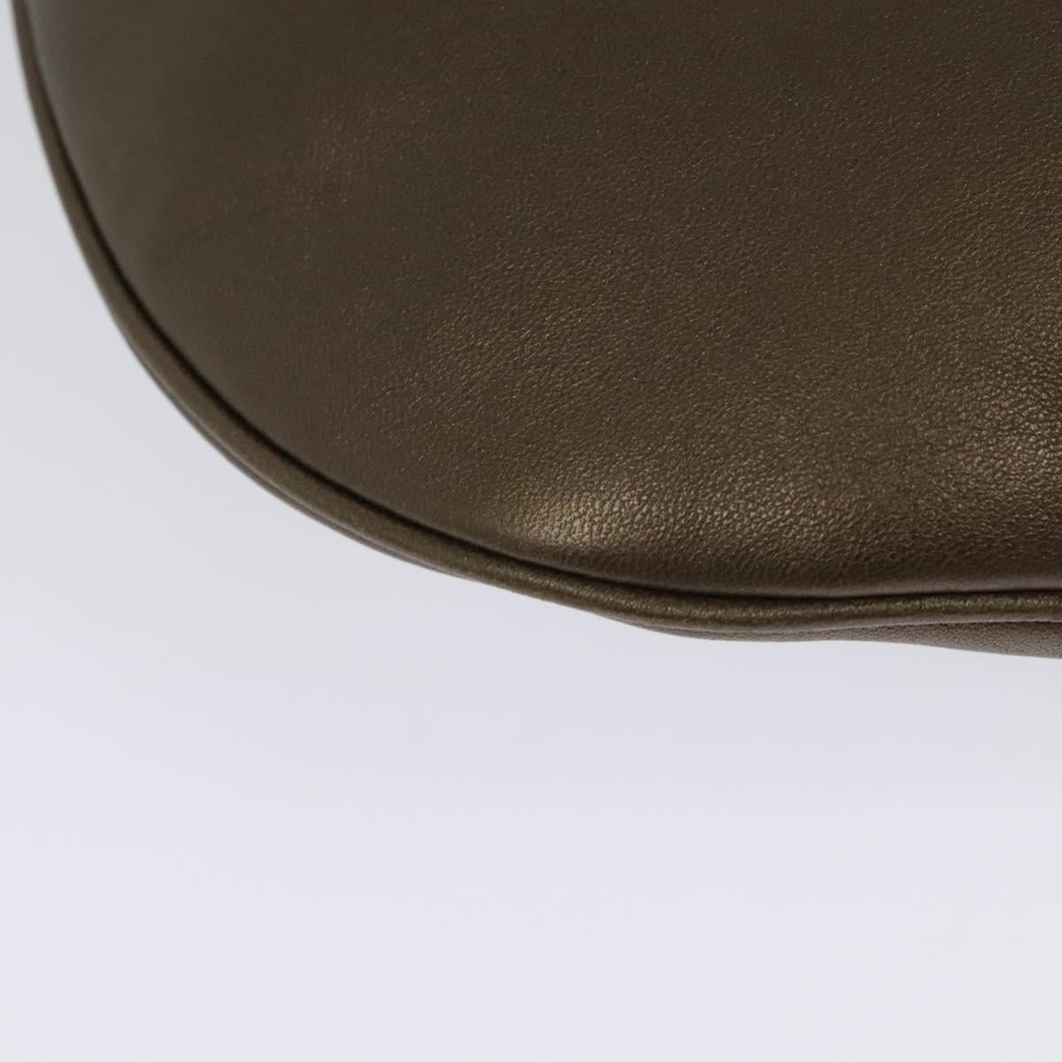 LOEWE Shoulder Bag Leather Metallic brown Auth 135002