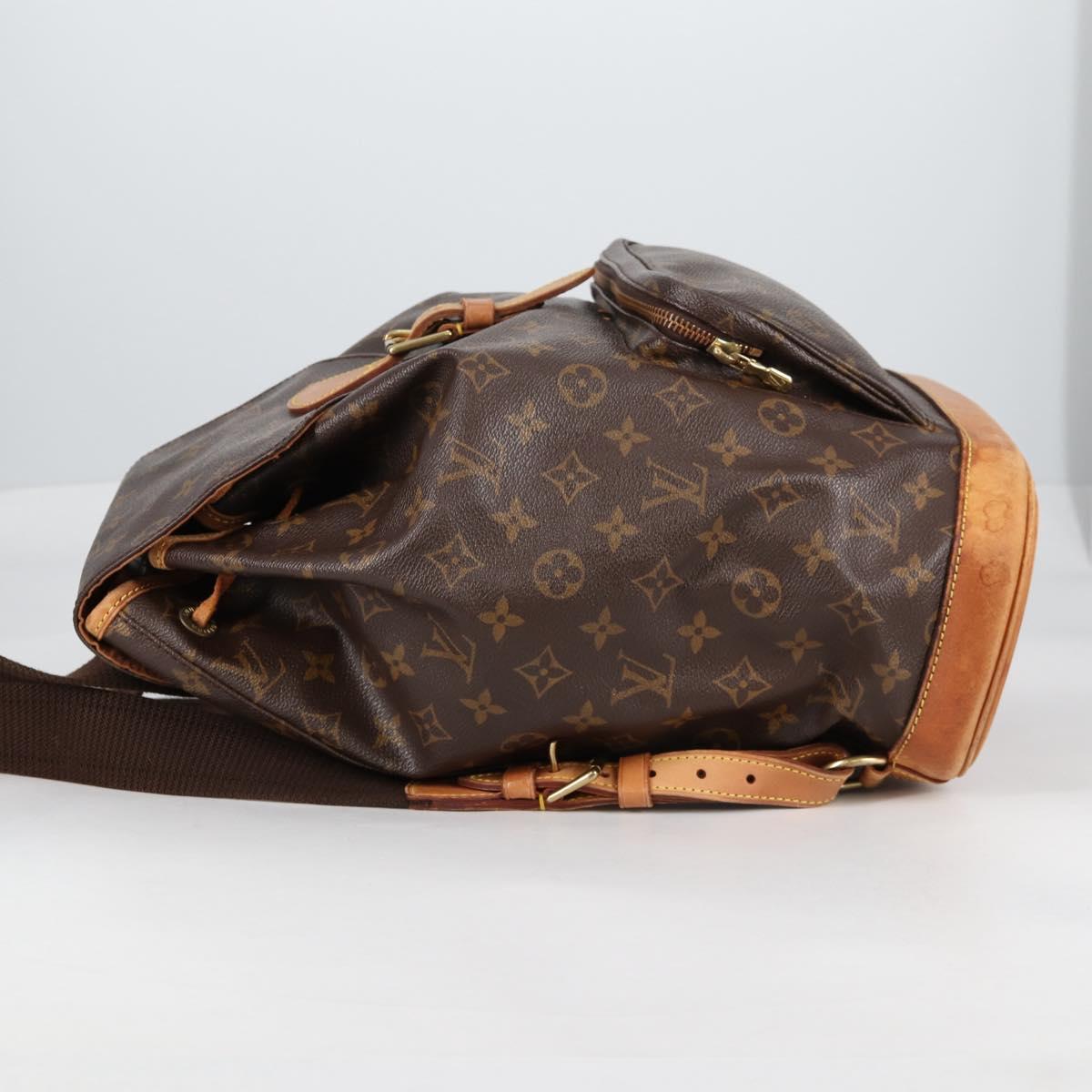 LOUIS VUITTON Monogram Montsouris GM Backpack M51135 LV Auth 135009