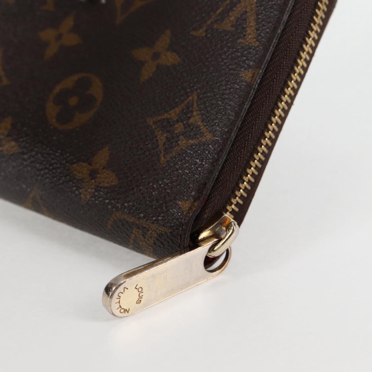 LOUIS VUITTON Monogram Zippy Wallet Long Wallet M42616 LV Auth 135010A